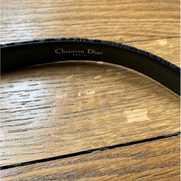 Christian Dior totter pattern belt in black & chrome - Picture 6 of 6